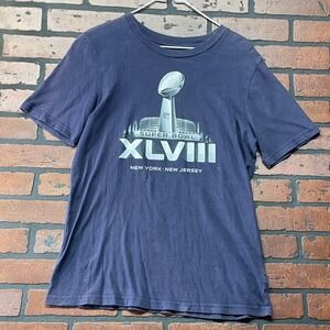 NFL Team Apparel Super Bowl XLVIII 2014 NY/NJ Navy Kids XL T-Shirt Tee